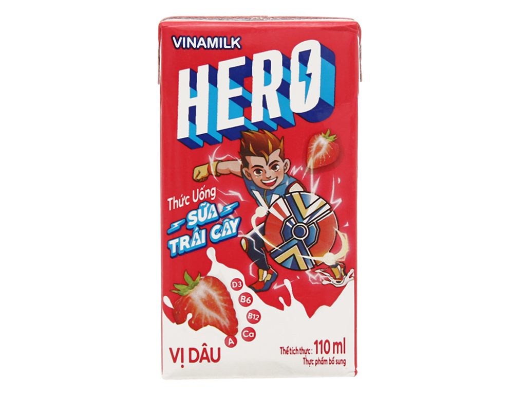 Sữa trái cây vị dâu Vinamilk Hero ảnh 2