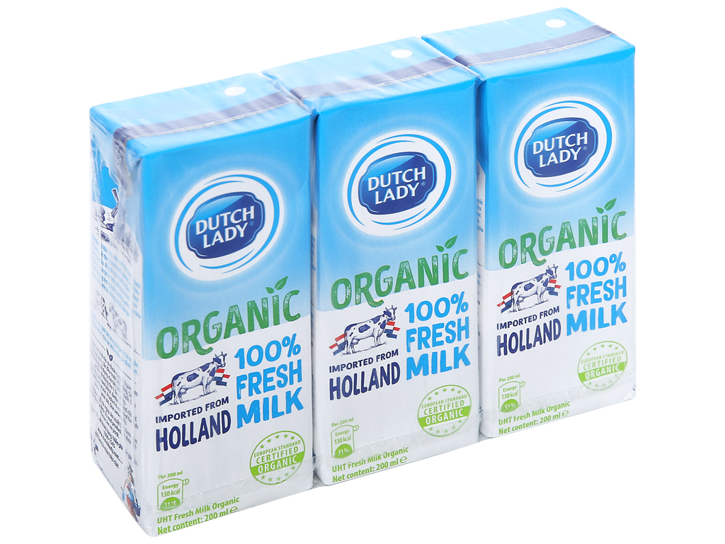 Sữa tươi tiệt trùng Organic Plain Dutch Lady ảnh 1