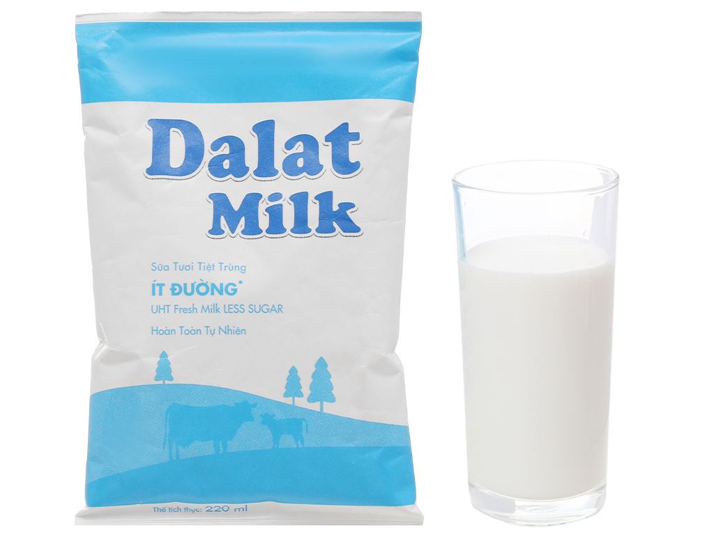 Sữa tươi tiệt trùng ít đường Dalatmilk ảnh 1
