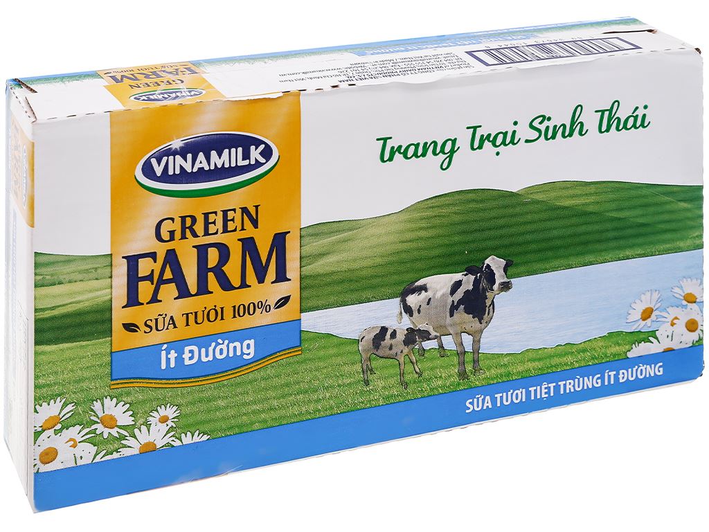 Sữa tươi tiệt trùng ít đường Vinamilk Green Farm ảnh 1