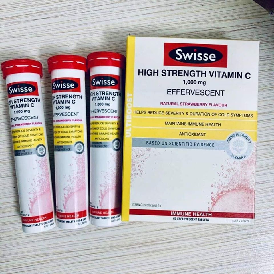 Swisse Ultiboost High Strength Vitamin C 60 Effervescent tablets ảnh 1