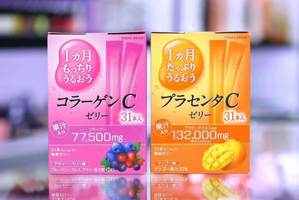 Thạch Collagen Otsuka Skin C Japan Placenta Jelly 77500mg ảnh 2