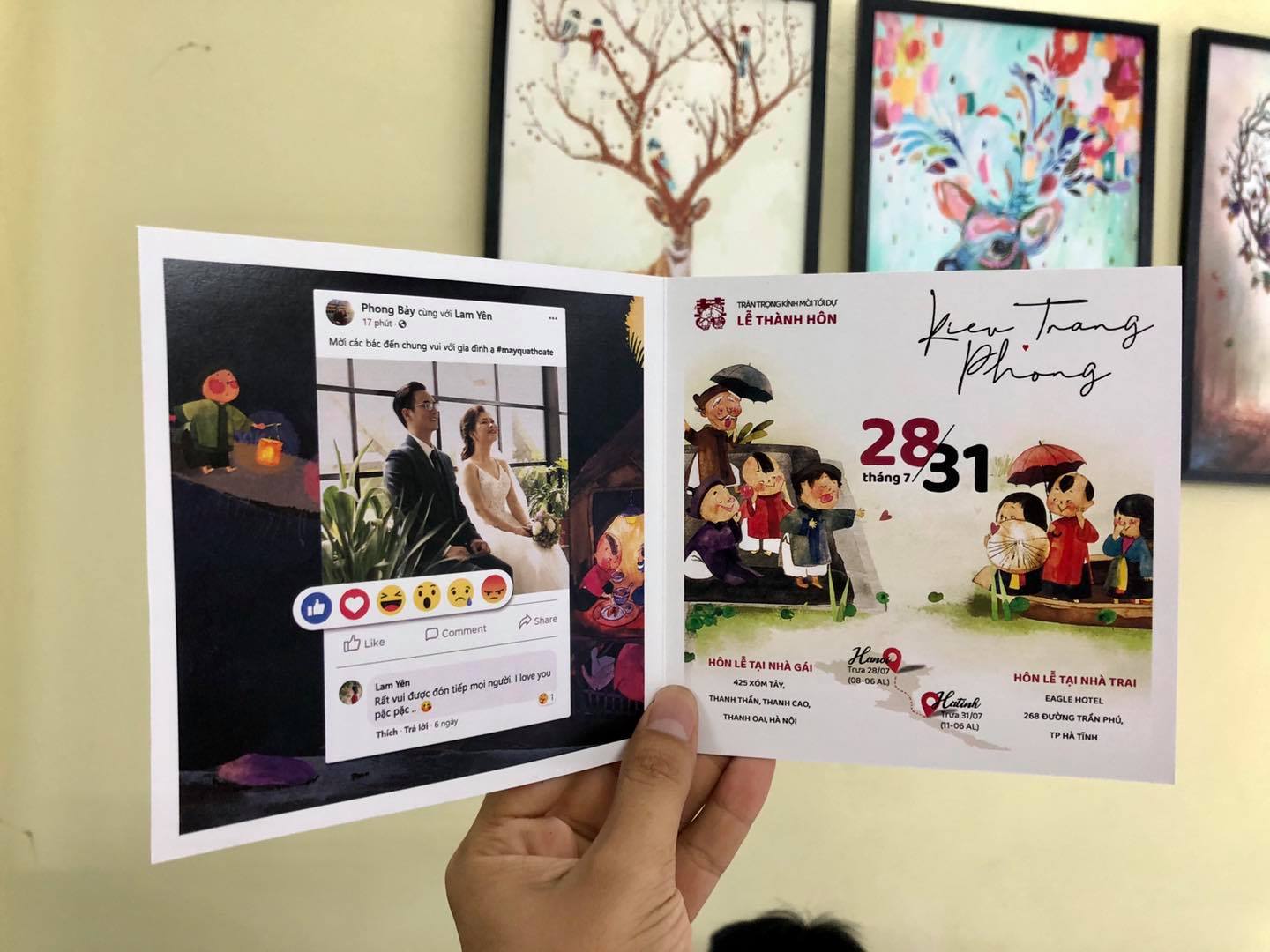 Thiệp cưới Xanh - Xanh Wedding Invitation ảnh 3