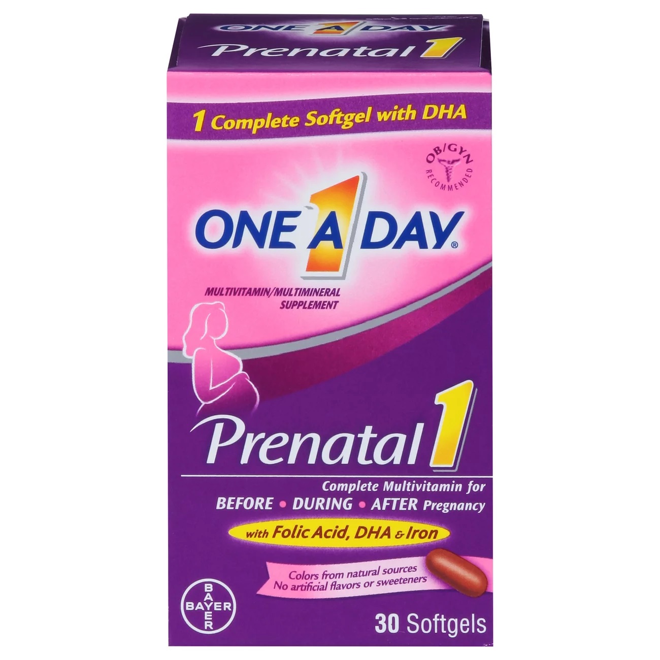 Thuốc Bổ Cho Bà Bầu One A Day Women's Prenatal DHA & Folic Acid Mỹ ảnh 2