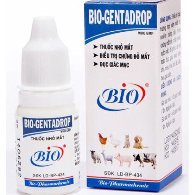 Thuốc nhỏ mắt cho mèo Bio Gentadrop ảnh 1