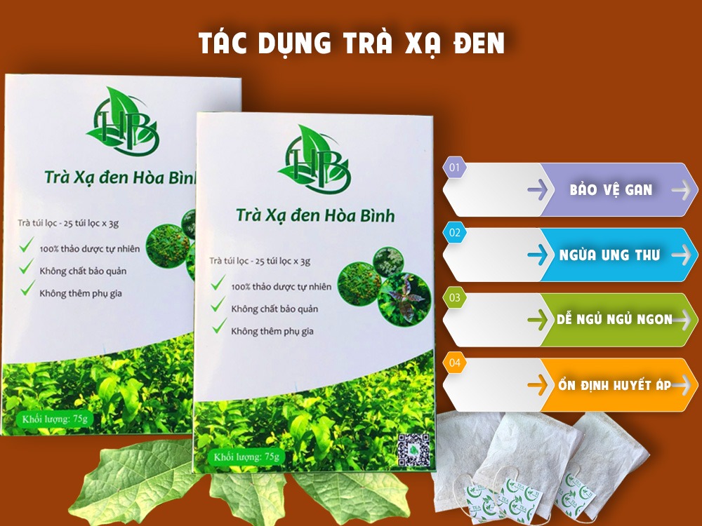 Trà túi lọc xạ đen Hòa Bình ảnh 2