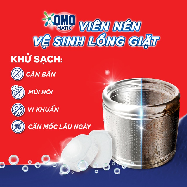 Viên Nén Vệ Sinh Lồng Giặt OMO Matic ảnh 1