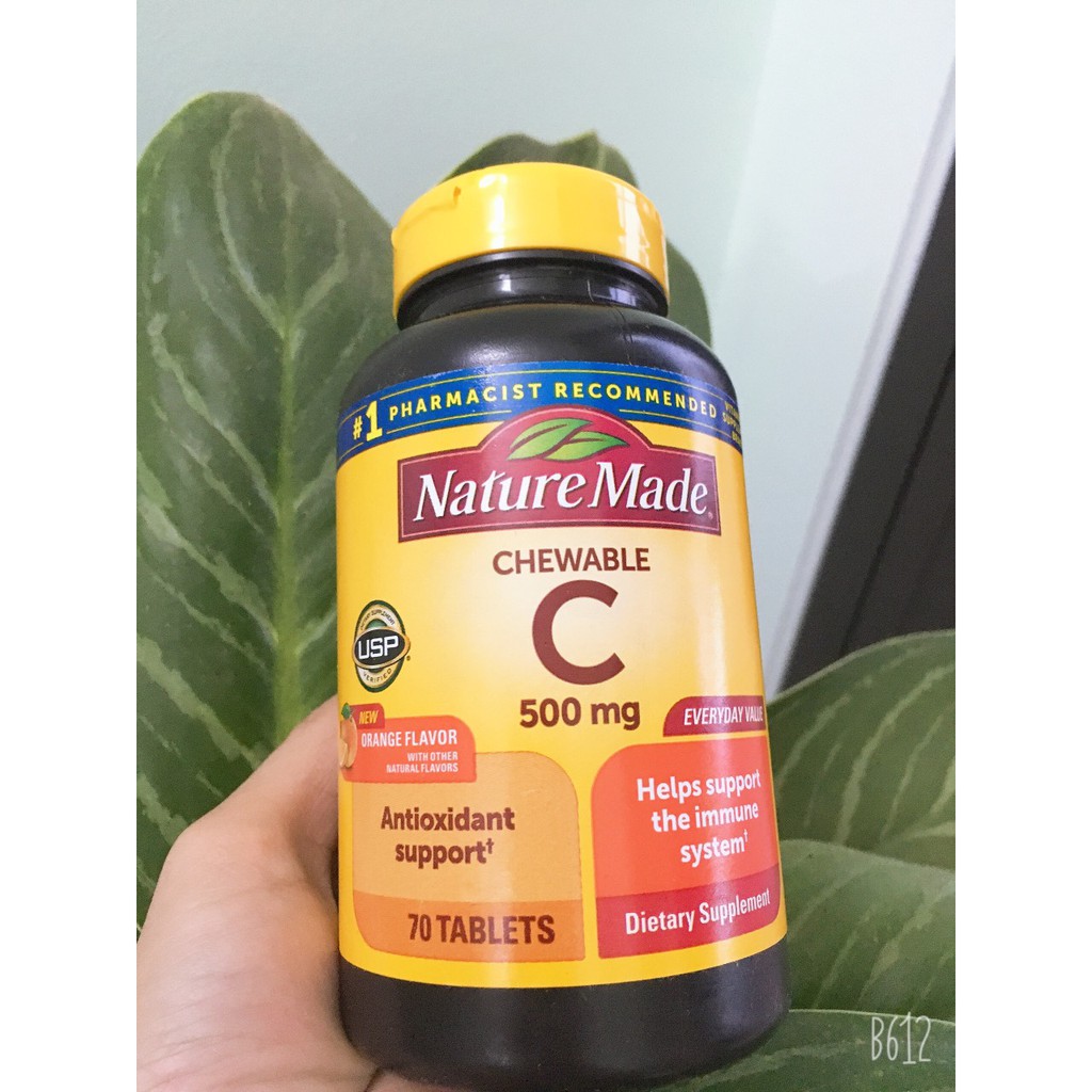 Viên ngậm Vitamin C tăng đề kháng Nature Made Chewable C 500mg ảnh 1