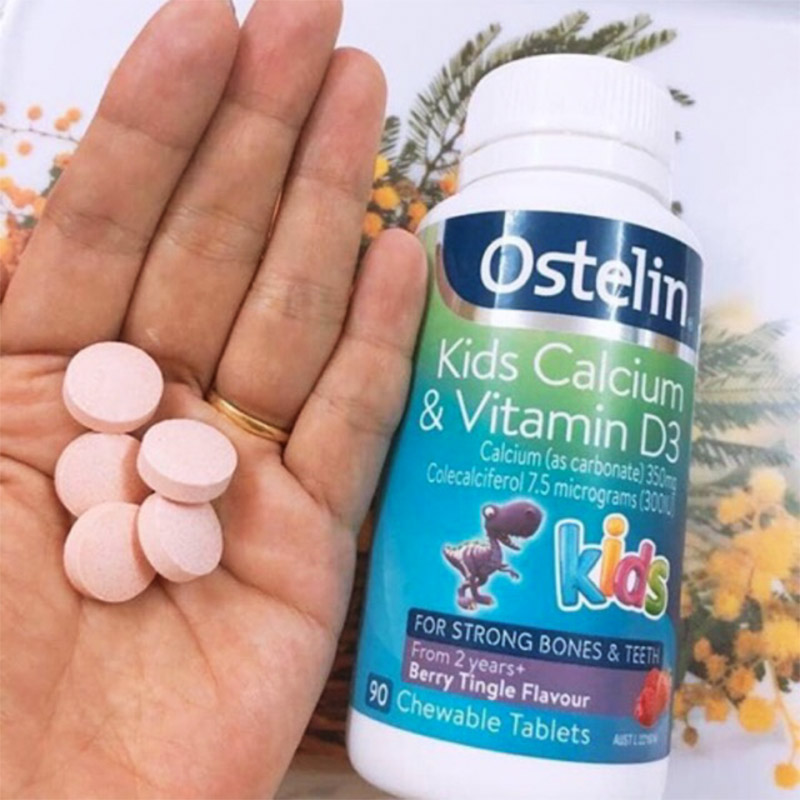 Viên nhai Ostelin Kids Calcium & Vitamin D3 cho bé ảnh 1