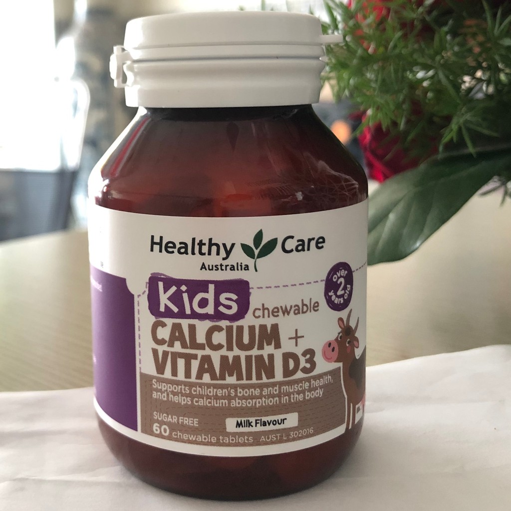 Viên nhai bổ sung Canxi Vitamin D3 cho bé Healthy Care Kids Calcium+Vitamin D3 ảnh 1