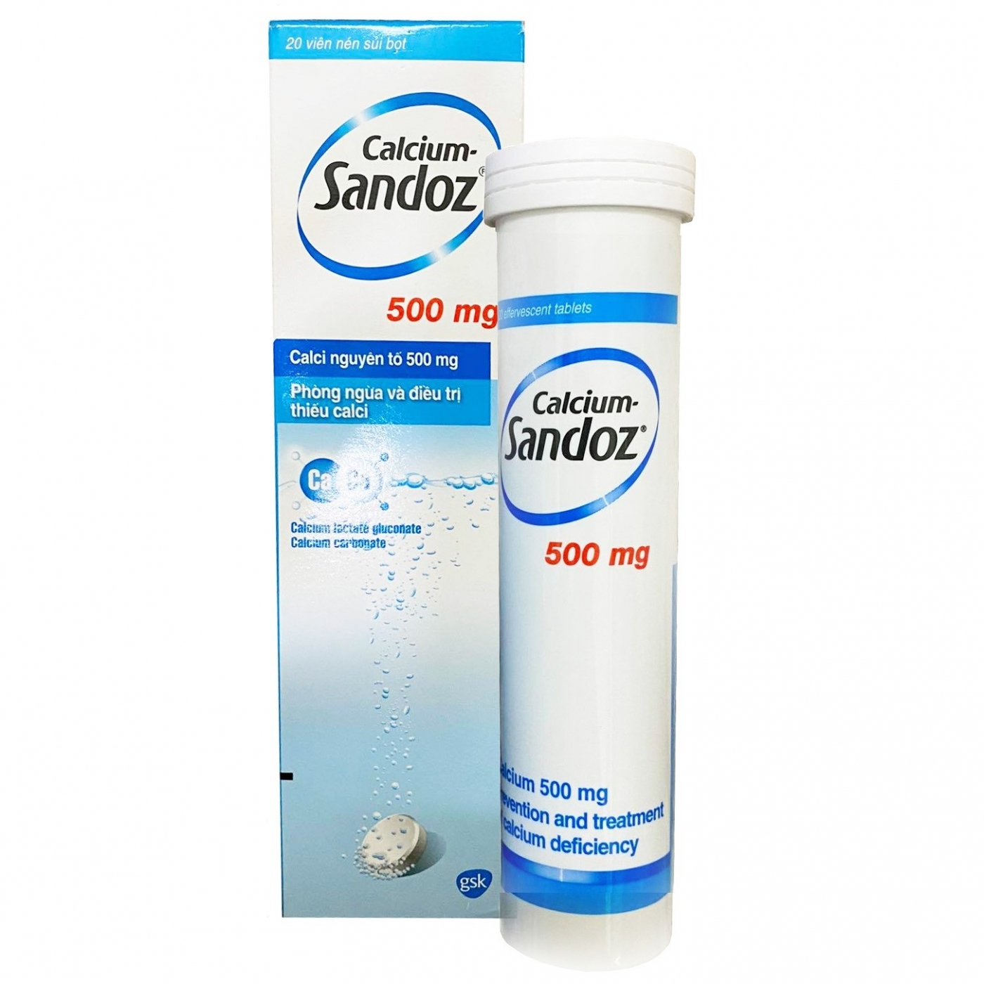 Viên sủi bổ sung Canxi Calcium Sandoz 500mg ảnh 1