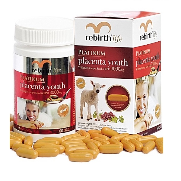 Viên uống chống lão hóa Rebirth Platinum Placenta Youth ảnh 2