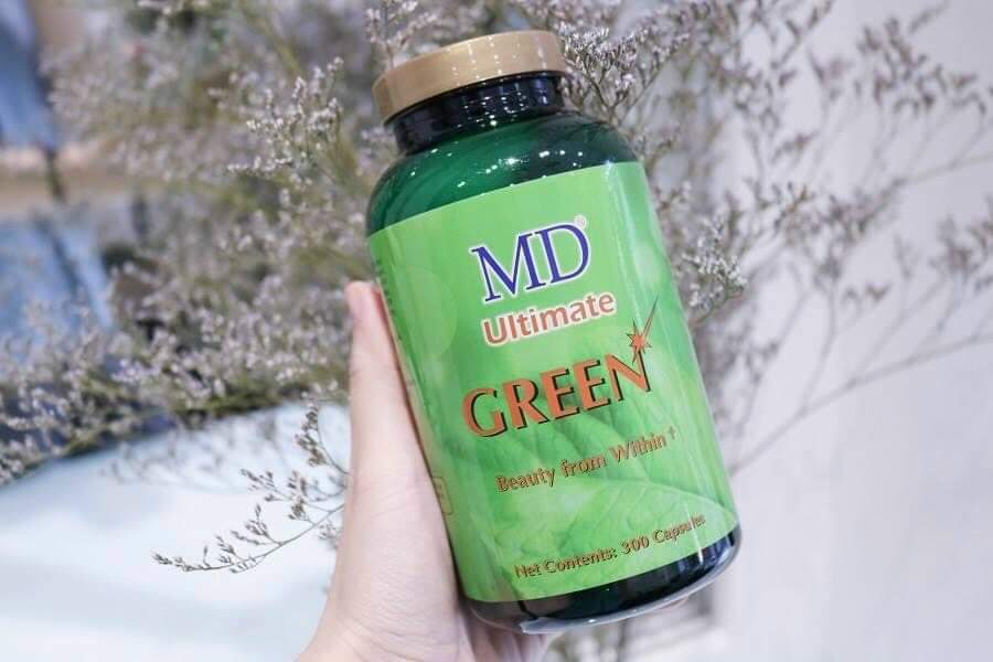 Viên uống giải độc gan trị mụn đẹp da MD Ultimate Green ảnh 2