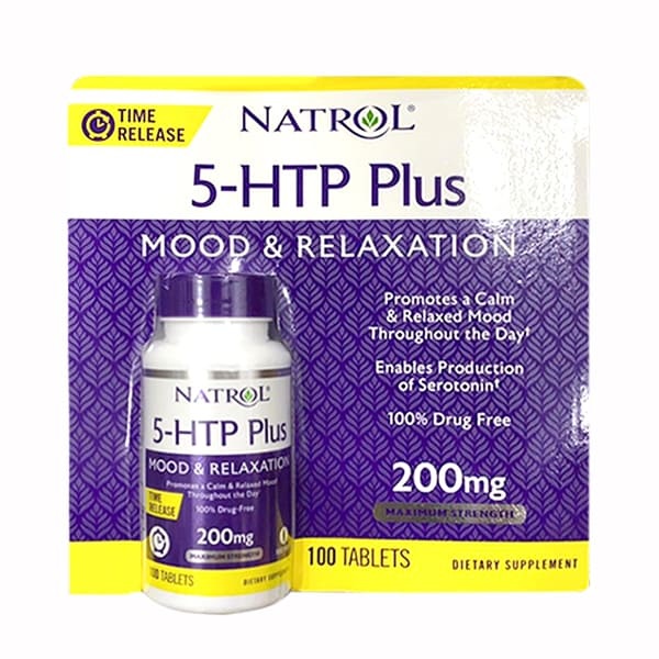 Viên uống giảm căng thẳng Natrol 5-HTP Plus 200mg ảnh 2