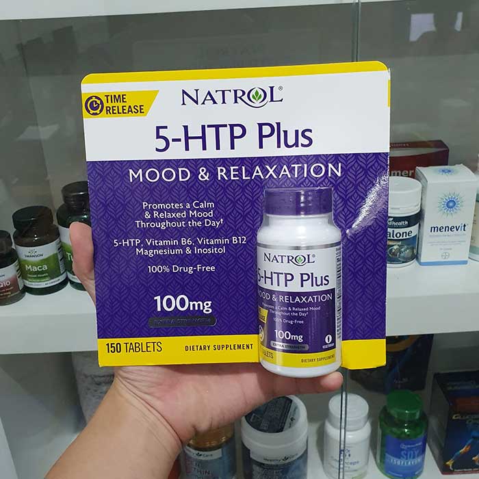 Viên uống giảm căng thẳng Natrol 5-HTP Plus 200mg ảnh 1