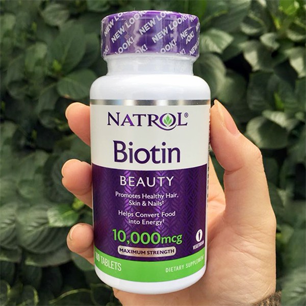 Viên uống mọc tóc Natrol Biotin 10,000 mcg ảnh 1