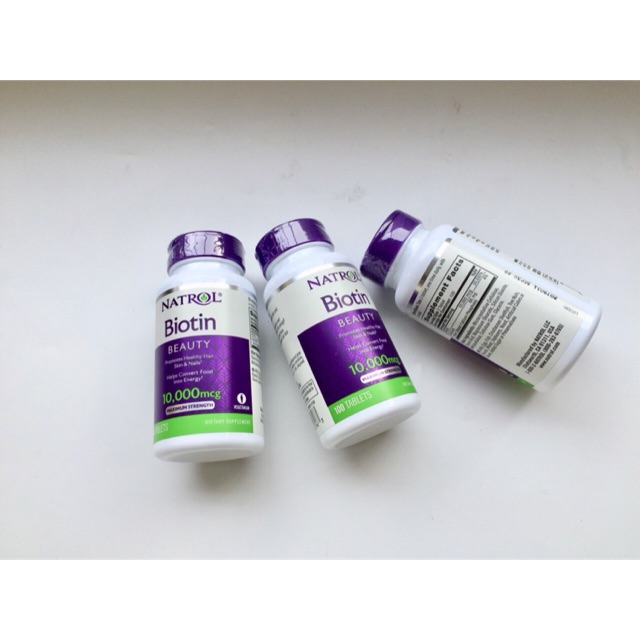 Viên uống mọc tóc Natrol Biotin 10,000 mcg ảnh 2