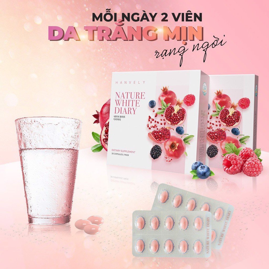 Viên uống trắng da Nature White Diary ảnh 1