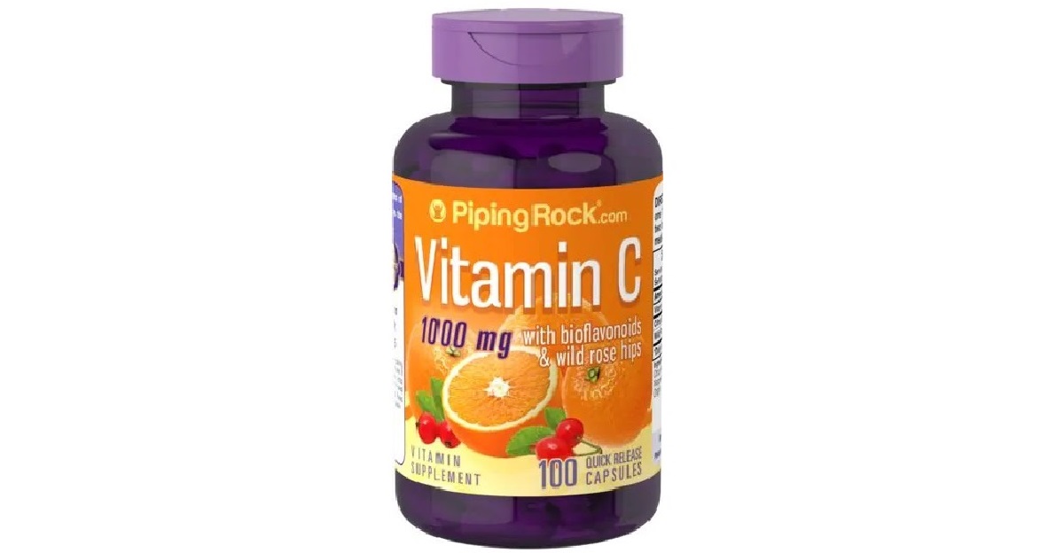 Vitamin C Piping Rock With bioflavonoids & wild rose hips ảnh 1