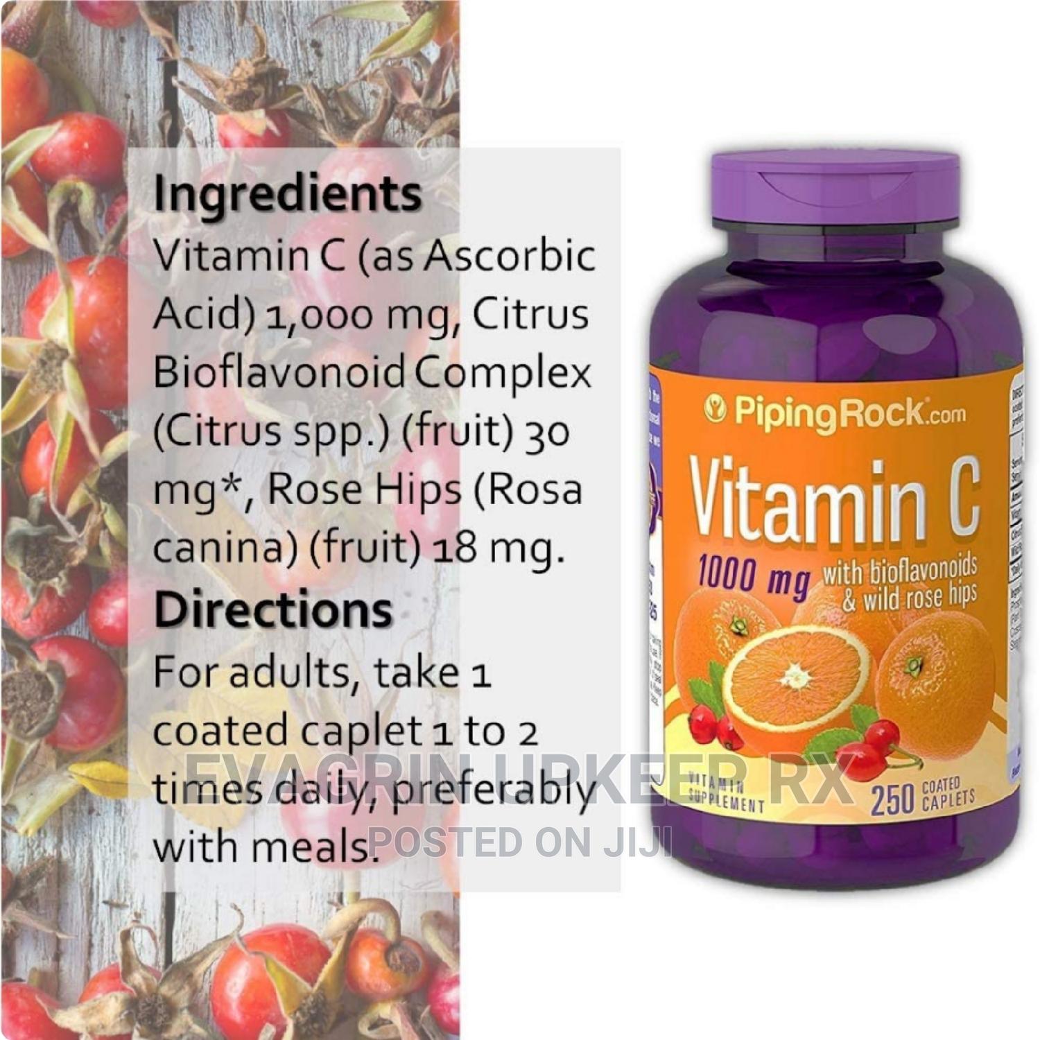 Vitamin C Piping Rock With bioflavonoids & wild rose hips ảnh 2