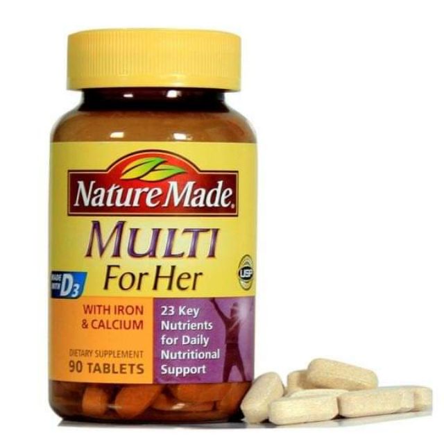 Vitamin tổng hợp cho nữ Nature Made Multi For Her 50+ ảnh 1