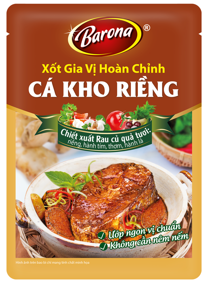 XỐT GIA VỊ HOÀN CHỈNH BARONA CÁ KHO RIỀNG ảnh 1