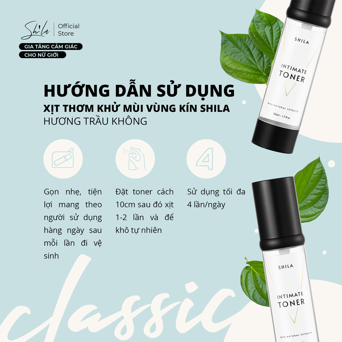 Xịt thơm khử mùi vùng kín Shila ảnh 2