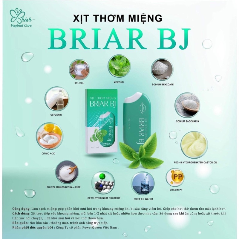 Xịt thơm miệng Briar BJ ảnh 1