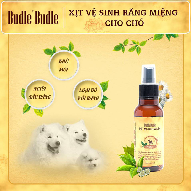 Xịt vệ sinh răng miệng cho chó Budle'Budle ảnh 2